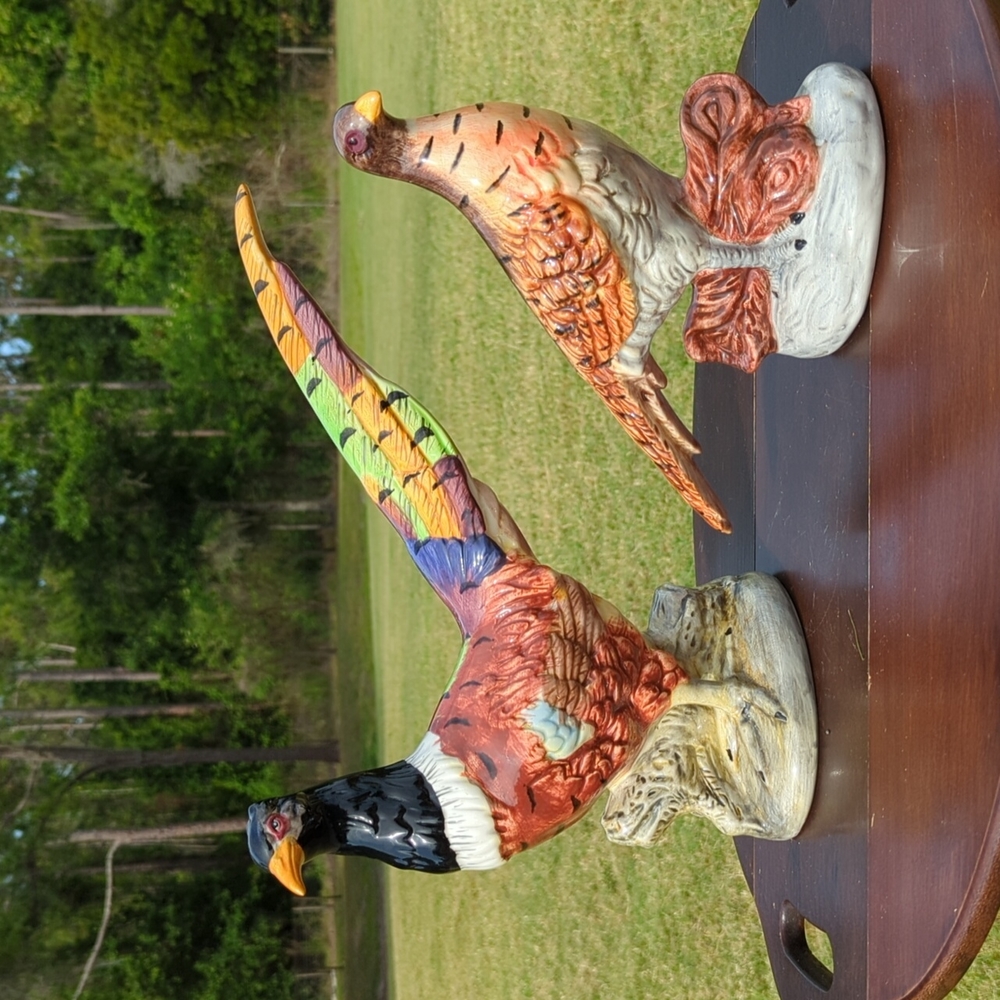 Set of 2 Porcelain Pheasants. Vintage?